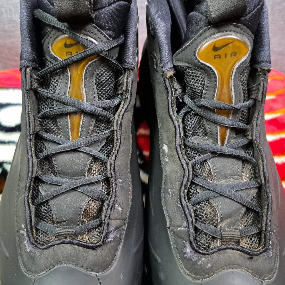 %Size 12 Men Nike Total Air Foamposite Max 2011 Black Anthracite FLAW / A 27 - Picture 9 of 16